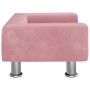 Cama para perros de terciopelo rosa 50x40x26,5 cm en Camas para perros | Comprar online en Foru.es