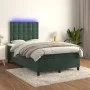Box spring mattress and LED dark green velvet bed 120x200cm by , Beds and slatted bases - Ref: Foro24-3136356, Price: 451,85 ...