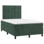 Cama box spring colchón y LED terciopelo verde oscuro 120x200cm de , Camas y somieres - Ref: Foro24-3136356, Precio: 462,66 €...