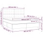 Cama box spring colchón y LED terciopelo verde oscuro 180x200cm de , Camas y somieres - Ref: Foro24-3136380, Precio: 645,06 €...