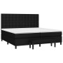 Cama box spring con colchón tela negro 200x200 cm de , Camas y somieres - Ref: Foro24-3136943, Precio: 780,34 €, Descuento: %