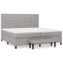Cama box spring con colchón tela gris claro 200x200 cm de , Camas y somieres - Ref: Foro24-3136941, Precio: 792,83 €, Descuen...