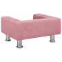 Cama para perros de terciopelo rosa 50x40x26,5 cm en Camas para perros | Comprar online en Foru.es