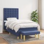 Cama box spring con colchón tela azul 80x200 cm de , Camas y somieres - Ref: Foro24-3137435, Precio: 355,63 €, Descuento: %