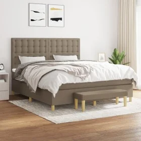 Boxspringbett mit taupegrauer Stoffmatratze 160x200 cm von , Betten und Lattenroste - Ref: Foro24-3137489, Preis: 628,22 €, R...