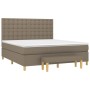 Cama box spring con colchón tela gris taupe 160x200 cm de , Camas y somieres - Ref: Foro24-3137489, Precio: 642,30 €, Descuen...