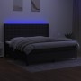 Cama box spring colchón y luces LED tela negro 200x200 cm de , Camas y somieres - Ref: Foro24-3138663, Precio: 701,78 €, Desc...