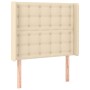 Cama box spring colchón y luces LED tela color crema 90x190 cm de , Camas y somieres - Ref: Foro24-3138602, Precio: 369,76 €,...