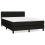 Cama box spring con colchón tela negro 140x190 cm de , Camas y somieres - Ref: Foro24-3140291, Precio: 434,91 €, Descuento: %