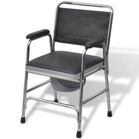 Toilet chair with black steel WC by vidaXL, Toilet and bidet seats - Ref: Foro24-110131, Price: 162,94 €, Discount: %