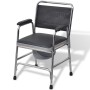 Silla con inodoro WC acero negra de vidaXL, Asientos de inodoros y bidés - Ref: Foro24-110131, Precio: 165,52 €, Descuento: %