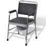 Silla con inodoro WC acero negra de vidaXL, Asientos de inodoros y bidés - Ref: Foro24-110131, Precio: 162,94 €, Descuento: %