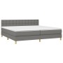 Cama box spring con colchón tela gris oscuro 200x200 cm de , Camas y somieres - Ref: Foro24-3140962, Precio: 567,26 €, Descue...