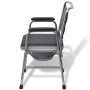 Silla con inodoro WC acero negra de vidaXL, Asientos de inodoros y bidés - Ref: Foro24-110131, Precio: 165,52 €, Descuento: %