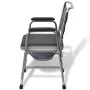 Silla con inodoro WC acero negra de vidaXL, Asientos de inodoros y bidés - Ref: Foro24-110131, Precio: 162,94 €, Descuento: %