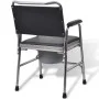 Silla con inodoro WC acero negra de vidaXL, Asientos de inodoros y bidés - Ref: Foro24-110131, Precio: 162,94 €, Descuento: %