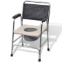 Silla con inodoro WC acero negra de vidaXL, Asientos de inodoros y bidés - Ref: Foro24-110131, Precio: 165,52 €, Descuento: %