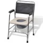 Silla con inodoro WC acero negra de vidaXL, Asientos de inodoros y bidés - Ref: Foro24-110131, Precio: 162,94 €, Descuento: %