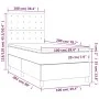 Box spring bed with dark brown fabric mattress 100x200 cm by , Beds and slatted bases - Ref: Foro24-3142076, Price: 370,83 €,...