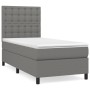 Cama box spring con colchón tela gris oscuro 100x200 cm de , Camas y somieres - Ref: Foro24-3142074, Precio: 363,41 €, Descue...