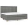 Cama box spring con colchón tela gris oscuro 200x200 cm de , Camas y somieres - Ref: Foro24-3142682, Precio: 636,19 €, Descue...