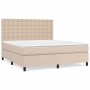 Cama box spring con colchón cuero sintético capuchino 180x200cm de , Camas y somieres - Ref: Foro24-3142862, Precio: 655,26 €...