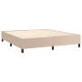 Cama box spring con colchón cuero sintético capuchino 180x200cm de , Camas y somieres - Ref: Foro24-3142862, Precio: 655,26 €...