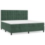 Cama box spring con colchón terciopelo verde oscuro 200x200 cm de , Camas y somieres - Ref: Foro24-3143286, Precio: 708,18 €,...