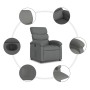 Sillón reclinable eléctrico de tela gris oscuro en Sillones | Comprar online en Foru.es