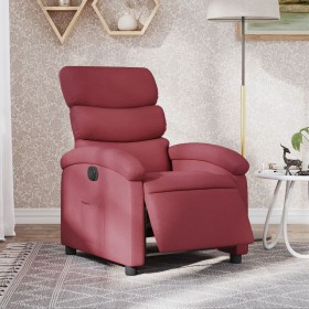 Sillón reclinable eléctrico tela rojo tinto en Sillones | Comprar online en Foru.es