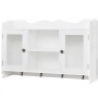 Armario de pared estante expositor vidrio MDF blanco libros/DVD de vidaXL, Estantes y estanterías - Ref: Foro24-242435, Preci...