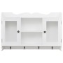 Armario de pared estante expositor vidrio MDF blanco libros/DVD de vidaXL, Estantes y estanterías - Ref: Foro24-242435, Preci...