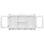 Armario de pared estante expositor vidrio MDF blanco libros/DVD de vidaXL, Estantes y estanterías - Ref: Foro24-242435, Preci...