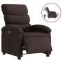 Sillón reclinable eléctrico tela marrón oscuro en Sillones | Comprar online en Foru.es