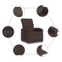 Sillón reclinable eléctrico tela marrón oscuro en Sillones | Comprar online en Foru.es