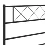 Bed frame with headboard and black metal footboard 100x200cm by , Beds and slatted bases - Ref: Foro24-372290, Price: 73,80 €...