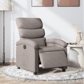 Sillón reclinable eléctrico tela gris taupé en Sillones | Comprar online en Foru.es