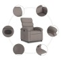 Sillón reclinable eléctrico tela gris taupé en Sillones | Comprar online en Foru.es