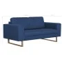 2-Sitzer-Sofa aus blauem Stoff von , Sofas - Ref: Foro24-281385, Preis: 370,55 €, Rabatt: %