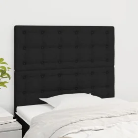 Headboards 2 units of black fabric 100x5x78/88 cm by , Headboards and footboards - Ref: Foro24-3116758, Price: 74,45 €, Disco...