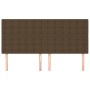 Cabeceros 4 unidades de tela marrón oscuro 100x5x78/88 cm de , Cabeceros y pies de cama - Ref: Foro24-3116791, Precio: 146,63...
