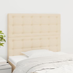 Cabeceros 2 unidades de tela color crema 80x5x78/88 cm de , Cabeceros y pies de cama - Ref: Foro24-3116745, Precio: 68,90 €, ...