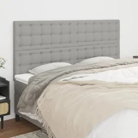 Kopfteile 4 Einheiten aus hellgrauem Stoff 80x5x78/88 cm von , Kopf- und Fußteile - Ref: Foro24-3116772, Preis: 119,46 €, Rab...