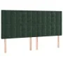 Cabeceros 4 unidades de terciopelo verde oscuro 90x5x78/88 cm de , Cabeceros y pies de cama - Ref: Foro24-3116829, Precio: 13...