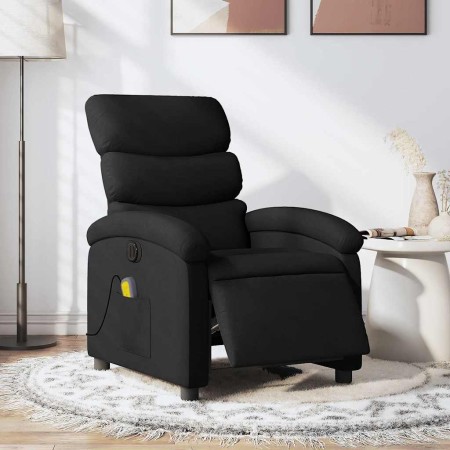 Sillón reclinable de masaje eléctrico tela negro en Sillones | Comprar online en Foru.es