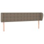 Cabecero de tela gris taupe 203x23x78/88 cm de , Cabeceros y pies de cama - Ref: Foro24-3117604, Precio: 84,58 €, Descuento: %