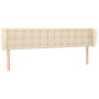 Cabecero de tela color crema 163x23x78/88 cm de , Cabeceros y pies de cama - Ref: Foro24-3117589, Precio: 85,01 €, Descuento: %