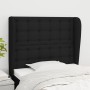 Cabecero con orejas de tela negro 103x23x118/128 cm de , Cabeceros y pies de cama - Ref: Foro24-3118382, Precio: 88,43 €, Des...