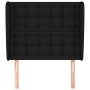 Cabecero con orejas de tela negro 103x23x118/128 cm de , Cabeceros y pies de cama - Ref: Foro24-3118382, Precio: 88,43 €, Des...