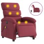 Sillón de masaje reclinable eléctrico tela rojo tinto en Sillones | Comprar online en Foru.es